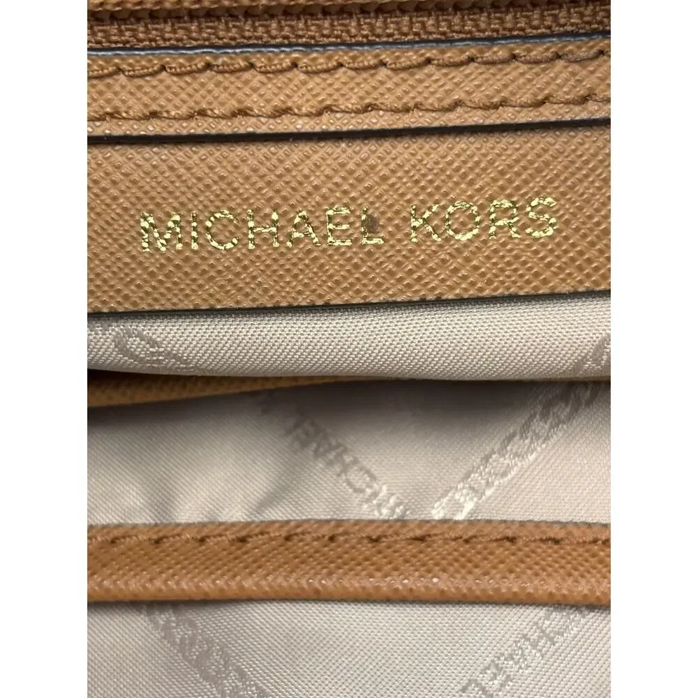 Michael Kors Brown Logo Print Medium Tote Purse #80172
